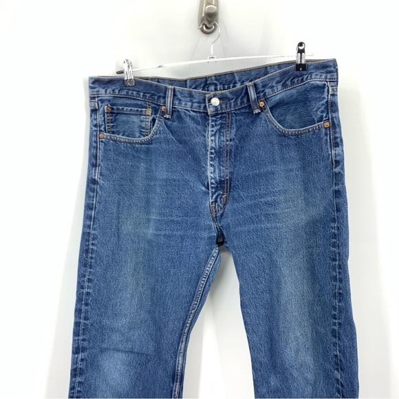 Levis Men Size 40 x 32 Jeans 505 Regular Fit Straight Light Wash Pants Cotton - Picture 2 of 7